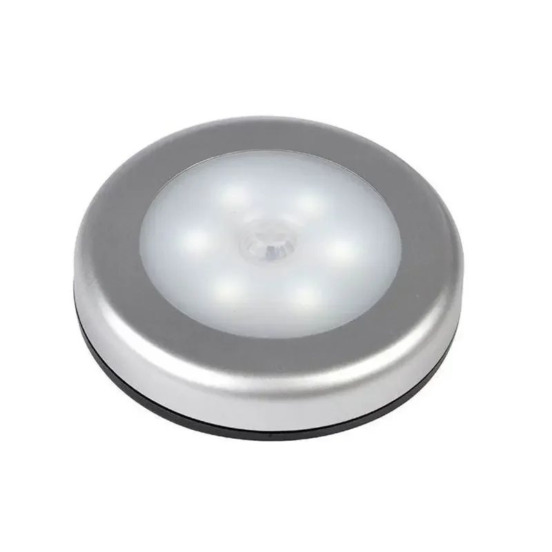 Human body induction Lamp LED Cabinet Lights Wireless Magnetic Light Round Corridor Stair Light 3 AAA batteries Light control