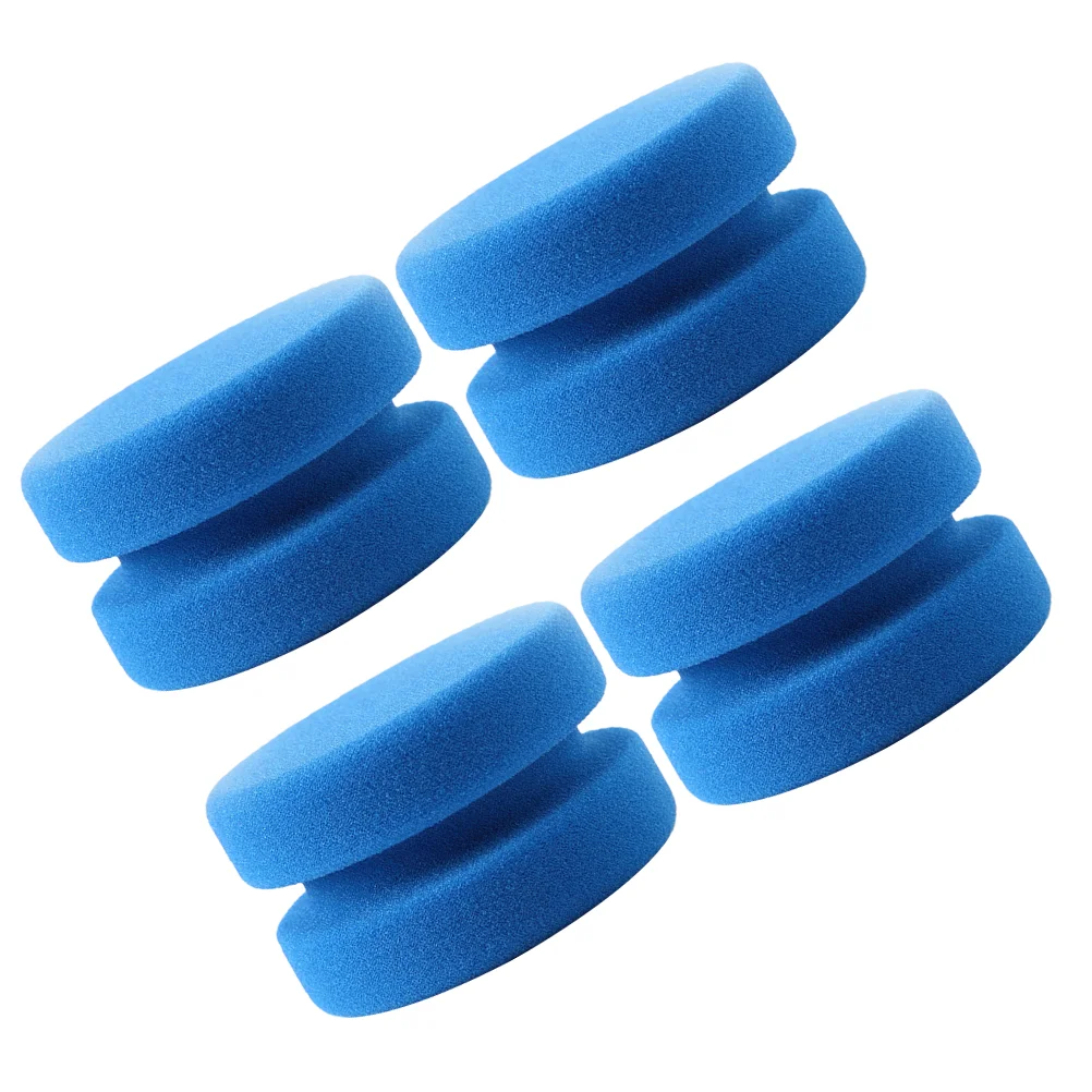 Esponjas de limpeza laterais duplas, ferramentas de manutenção do carro, enceramento, esponja de polimento para cozinhas, banheiro, azul, 5 pcs