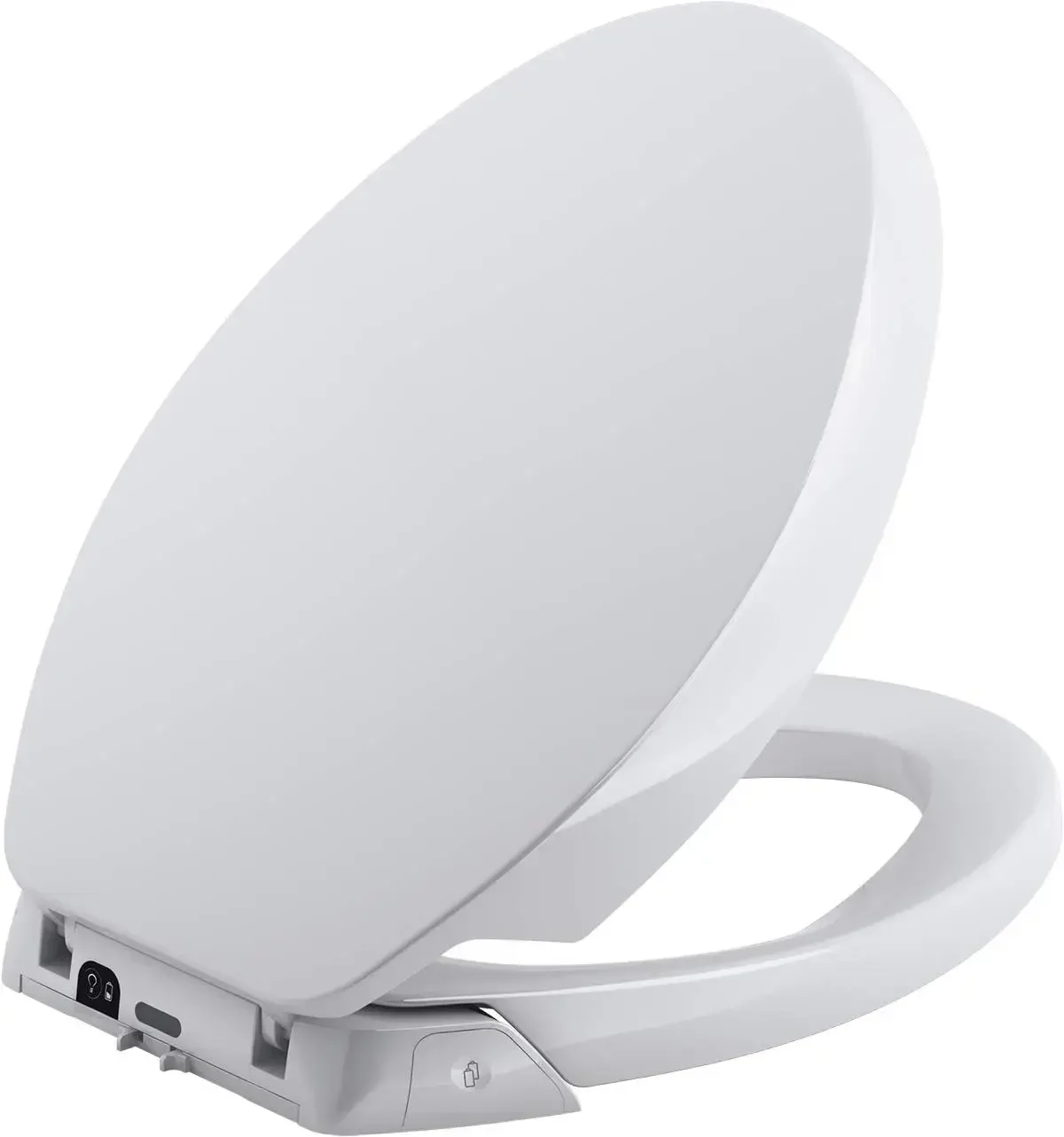 Elongated Nightlight Toilet Seat, with Grip-Tight Bumpers, Quiet-Close Seat, Quick-Release Hinges, Quick-Attach Hardware