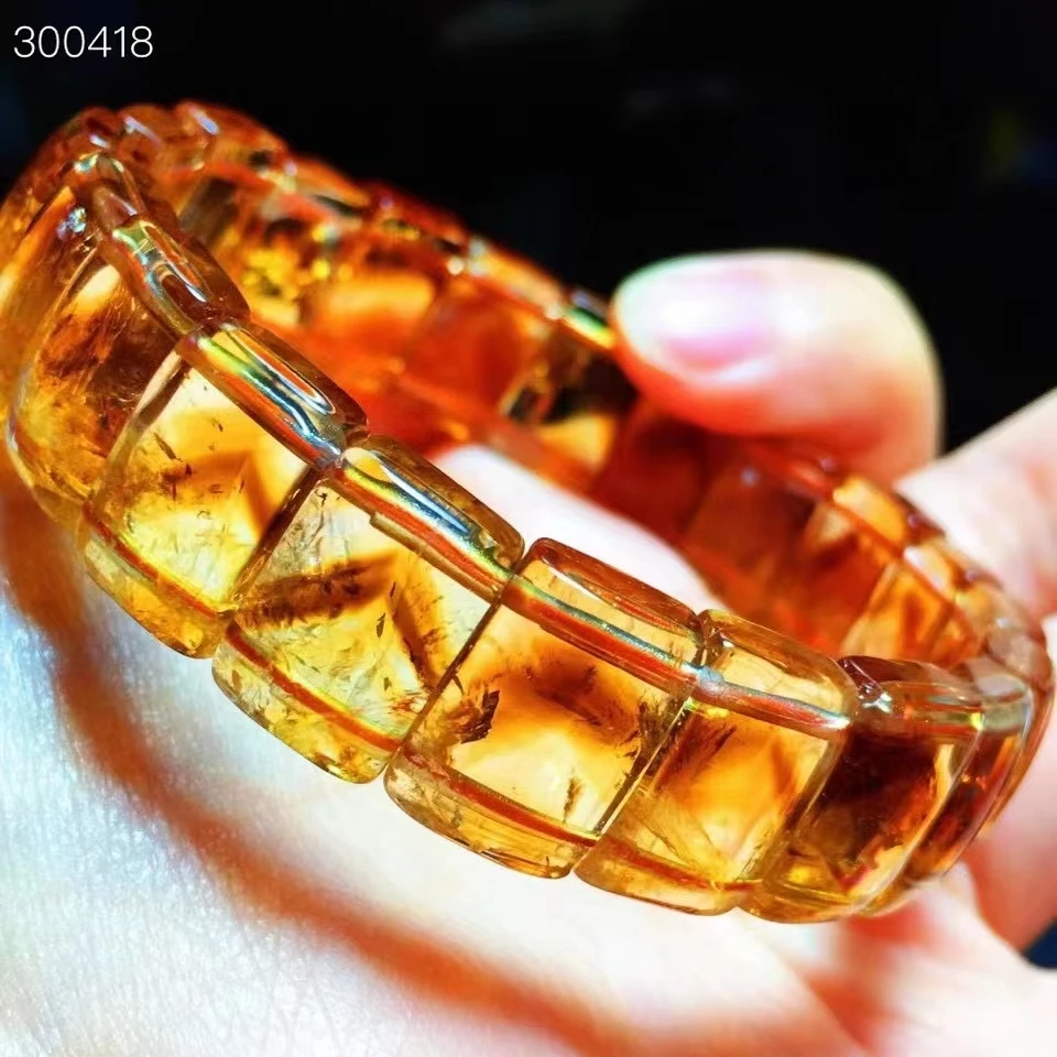 

Natural Yellow Citrine Quartz Crystal Rectangle Beads Bracelet 14x10mm Gemstone Citrine Jewelry Wealthy Stone Women Men AAAAAA