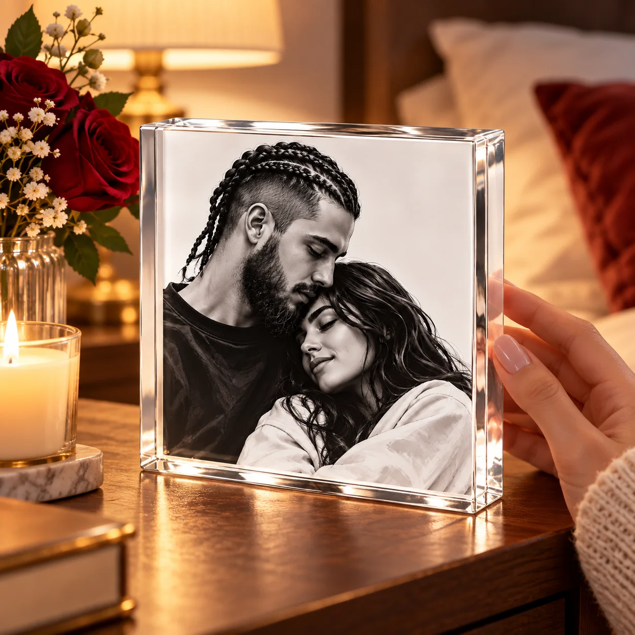 맞춤형 사진이 들어간 두꺼운 아크릴 스탠드, 투명 사진 - Photo Acrylic Block 리뷰 및 가격