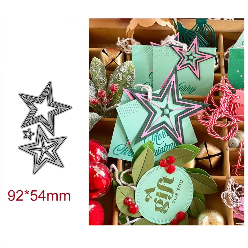 Rustic Star Small Multiple Styles Star Metal Cutting Dies Stencils for DIY Scrapbooking Album Stamp Paper Card Embossing Stencil