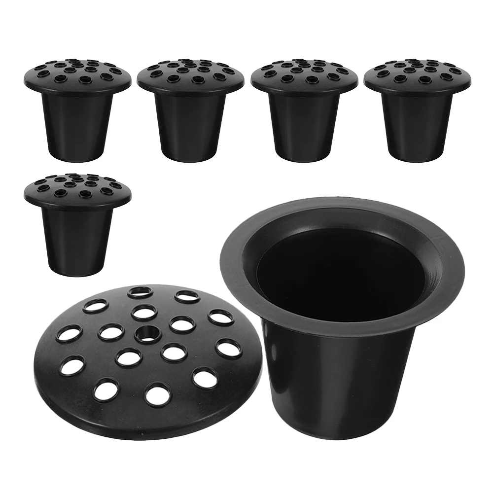 

6pcs Base Cemetery Vase Grave Flower Holder Memorial Pot Container Arrangement Graveyard Decorations Stylish Design