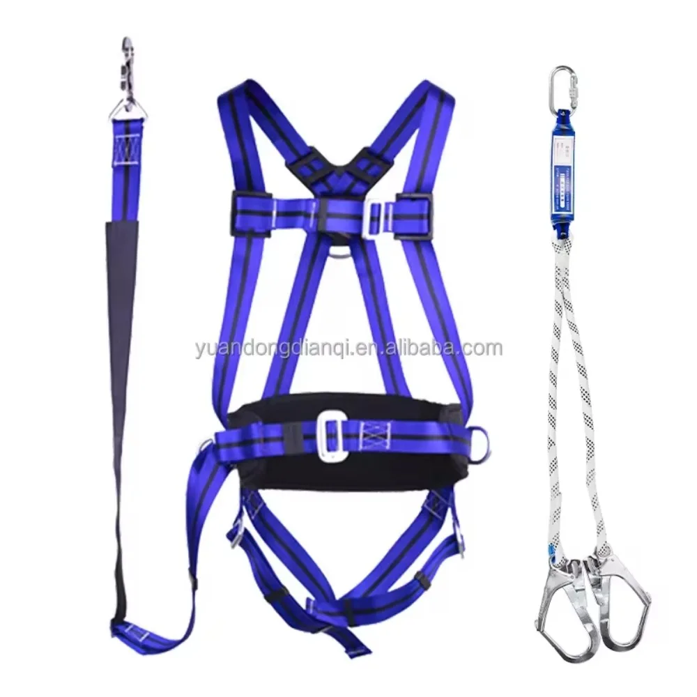 Best Selling  Blue Lightweight Fall  Human Fall Protection Safety Belt Industrial Products Protective Safety Harness for Workers