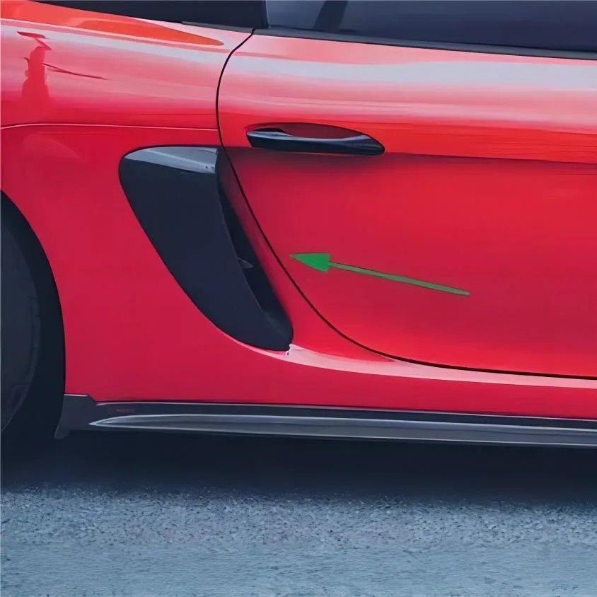 For Porsche 718 Boxter Cayman Retrofit Upgrade GT4 Dry Carbon Fiber Rear Side Trend