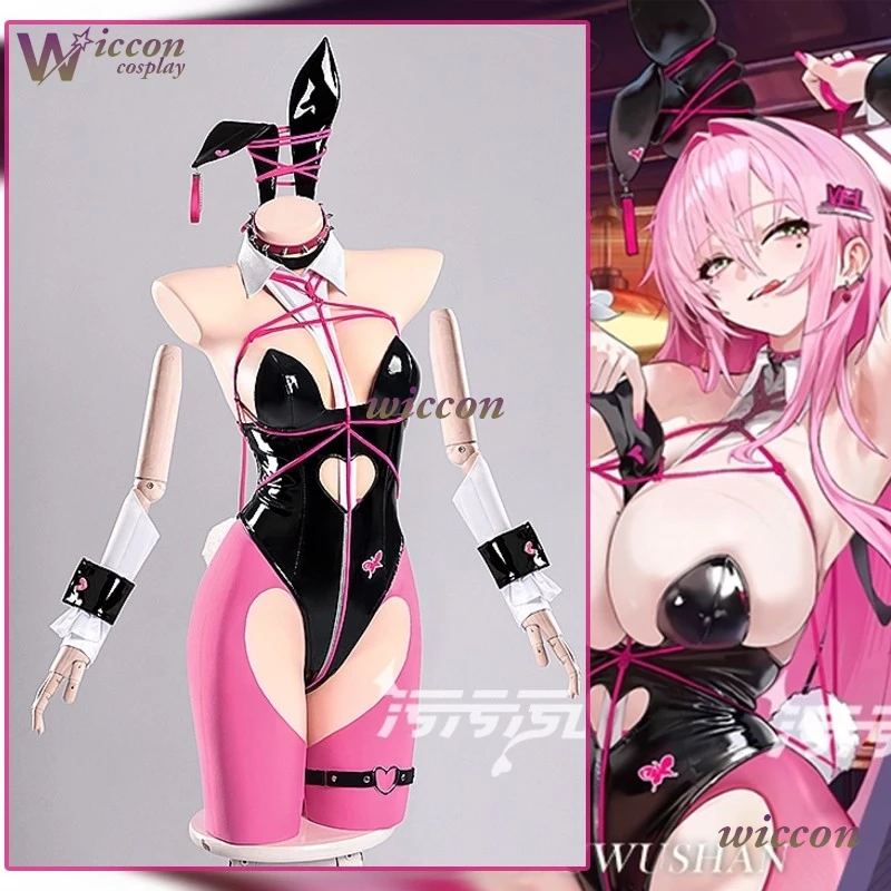 

Nikke: The Goddess Of Victory Velvet Cosplay Bunny Girl Erotic Sexy Binding Strap Costume Wig Female Halloween Roleplay Costumes