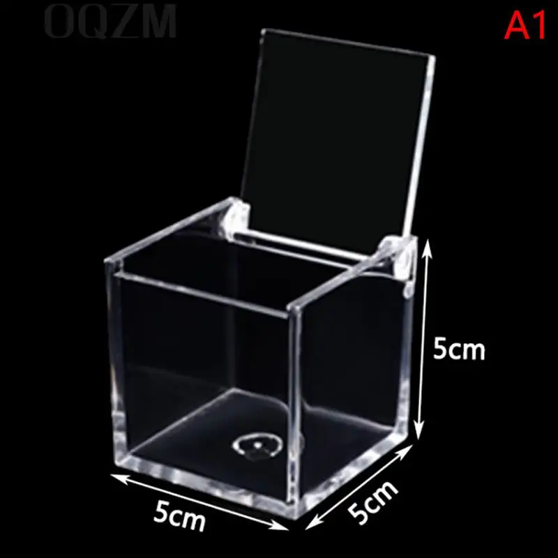Clear Acrylic Gift Box Organic Acrylic Glass Plastic Storage Party Packaging Organizer Box Home Office Use Square Flip Top Box