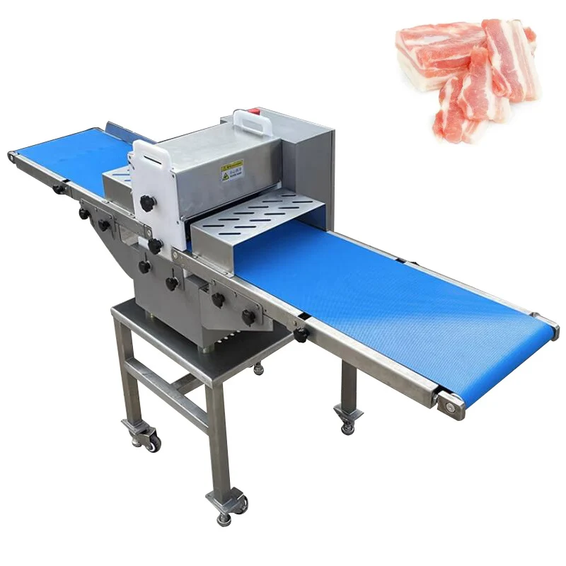 Máquina cortadora de carne, cortadora de cubos de pollo, tira de carne, cortador de carne congelada, maquinaria de procesamiento