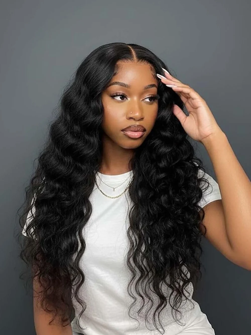 220 Density Deep Wave 13x6 HD Lace Front Human Hair Wigs 30 32 34 36 38 Inch Pre Plucked Water Curly 13x4 Lace Frontal Wig HD Transparent Lace Front Human Hair Wigs Jerry Curly Wig