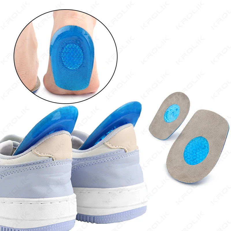 Silicone Gel Insoles Heel Cushion for Feet Soles Relieve Foot Pain Protectors Spur Support Shoes Pad Feet Care Inserts Massager