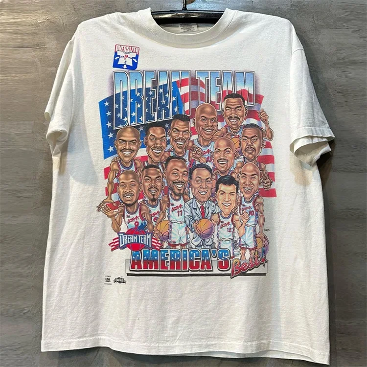 

A Fashionable T-shirt with A Cartoon Style Short Sleeves Small Neckline for Both Men and Women High-quality Cotton Trendy Vibe