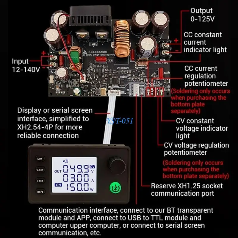 

E15A Control Module with Short Protections Regulated Power Module Small Size for Lab