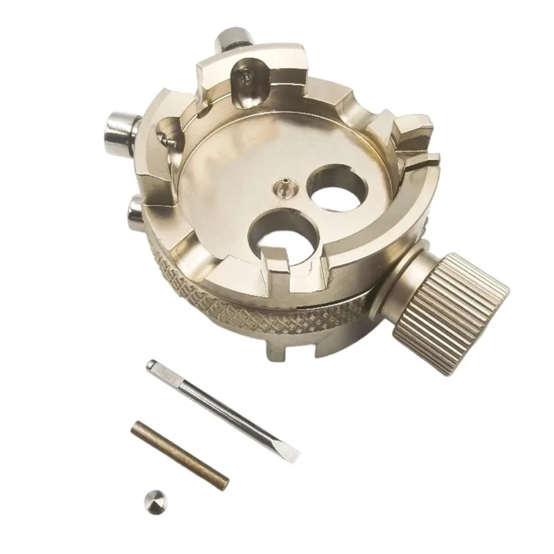A32HOT-Rolex 4130 Movement Holder Tool For Watch Repair Alloy Steel Gold
