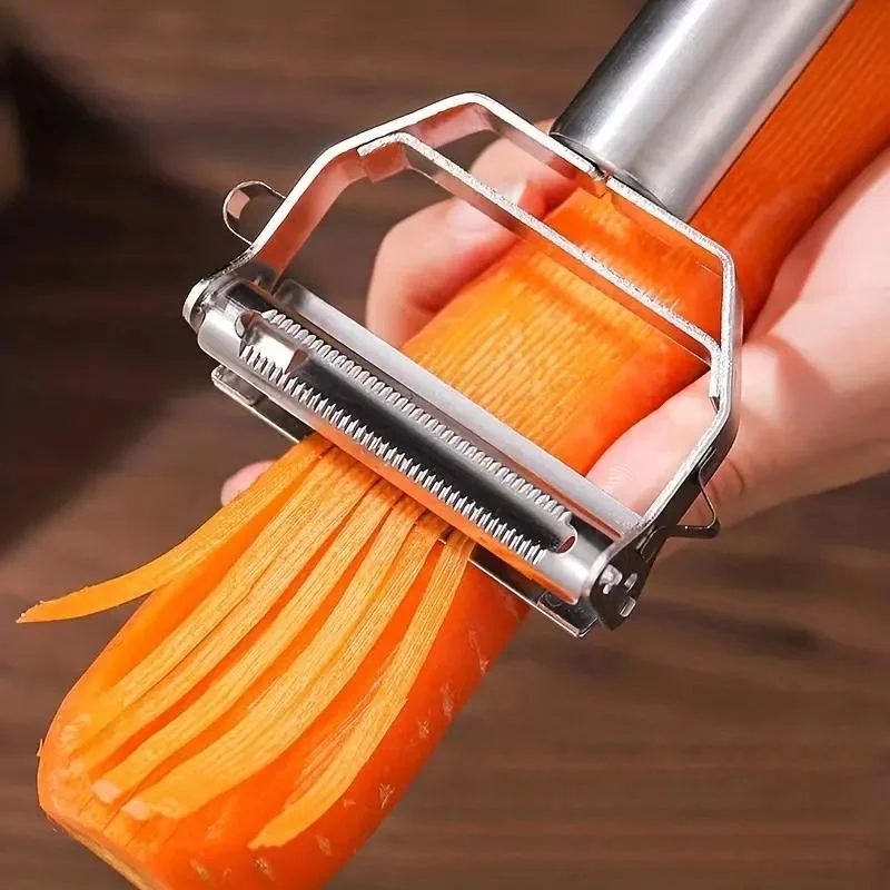 Kitchen Multifunction Peeler Grater Julienne Peeler Vegetable Fruit Peeler Stainless Steel Potato Slicer Shredder Kitchen Tool