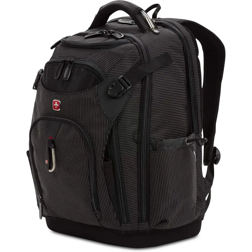 

17-Inch Laptop-Friendly Work Backpack, Black Professional Tool Bag