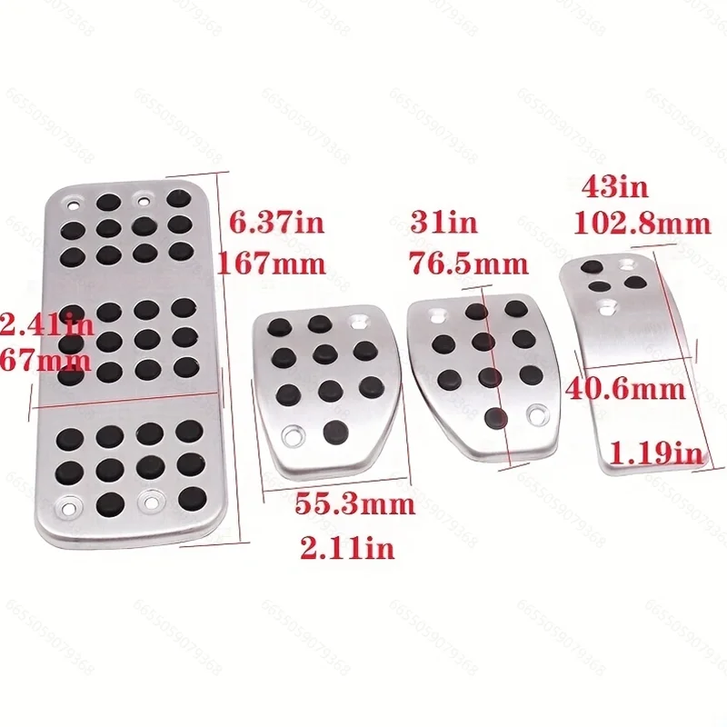 Accessory Foot Rest Modified Pedal Plate for PEUGEOT 207 301 307 208 2008 308 408 cc/For CITROEN C3 C4/DS 3 4 6 DS3 DS4 DS6