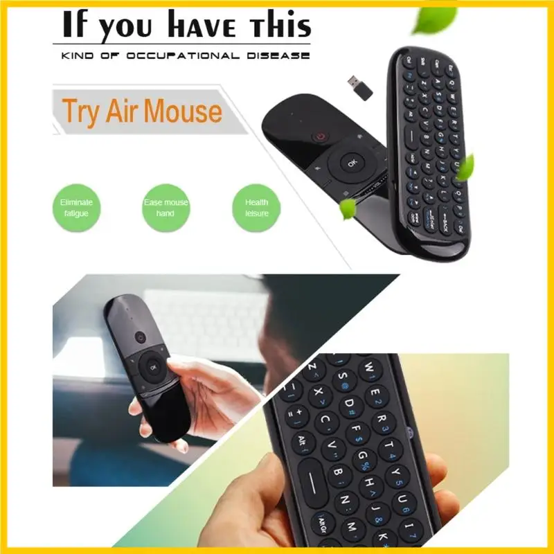 Q1JF 2.4G Wireless Air Mouse Keyboard Remote Contrôle 2 en 1 pour HTPC