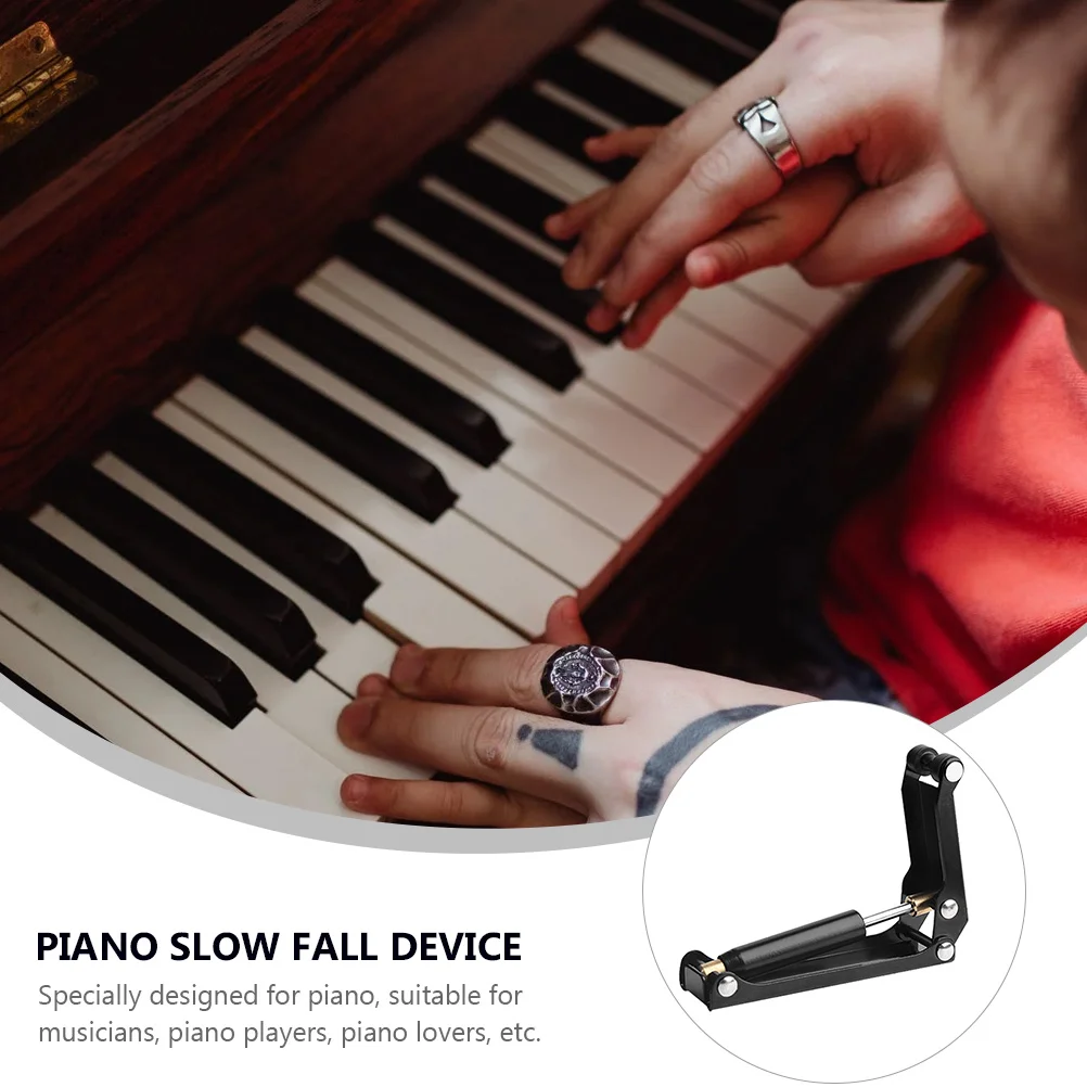 Piano Descender Bumper Slow Closing Built-in Anti Pinch Accessory Retarder Aluminum Alloy Fall Device Music Instrument