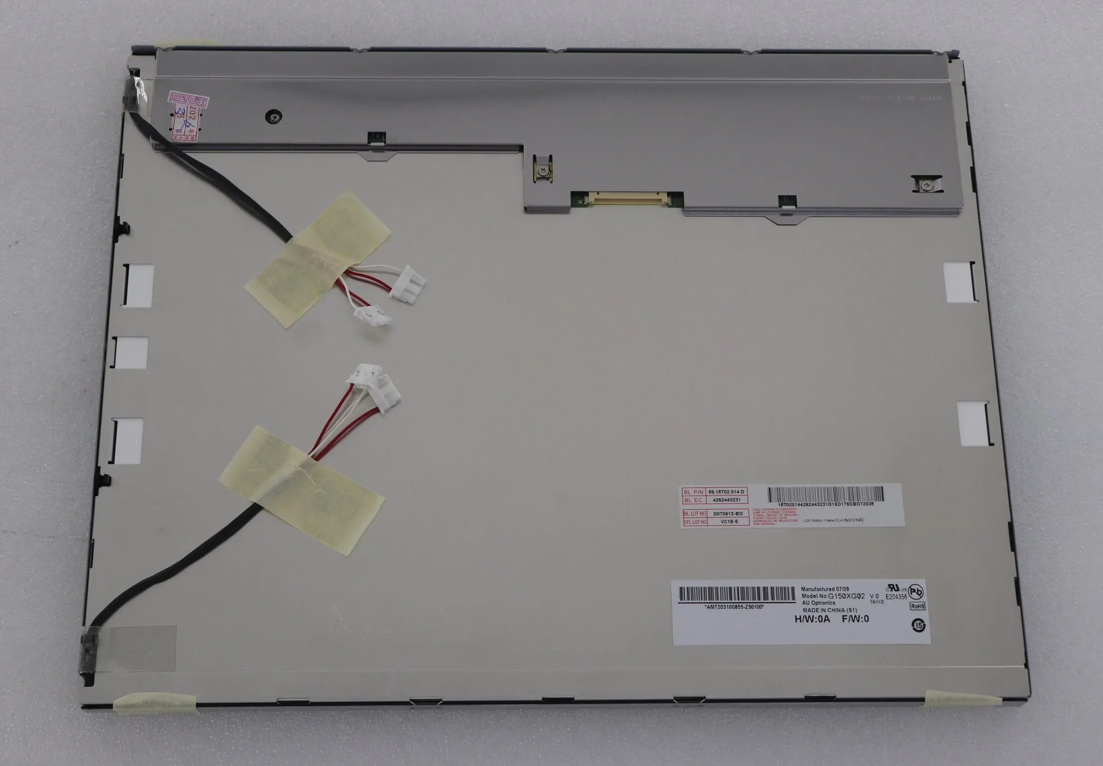 15inch 1024*768 tft lcd screen G150XG02 V.0  G150XG02 V0 tft lcd display module