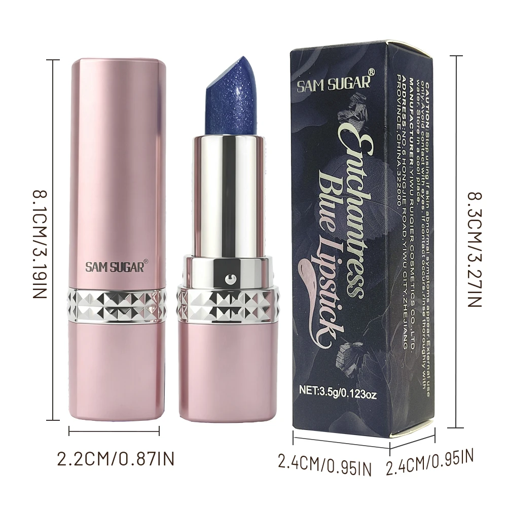 Thermal Color Changing Glitter Lipstick | 3D Metallic Velvet Waterproof Lip Stick