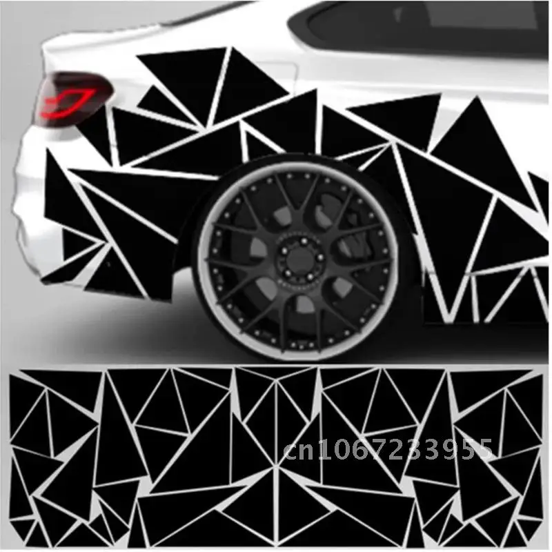 Matte Freestanding Triangles Graphics Car Sticker Decal Decoration SUV Truck Vehicle Camping Rv Vinyl