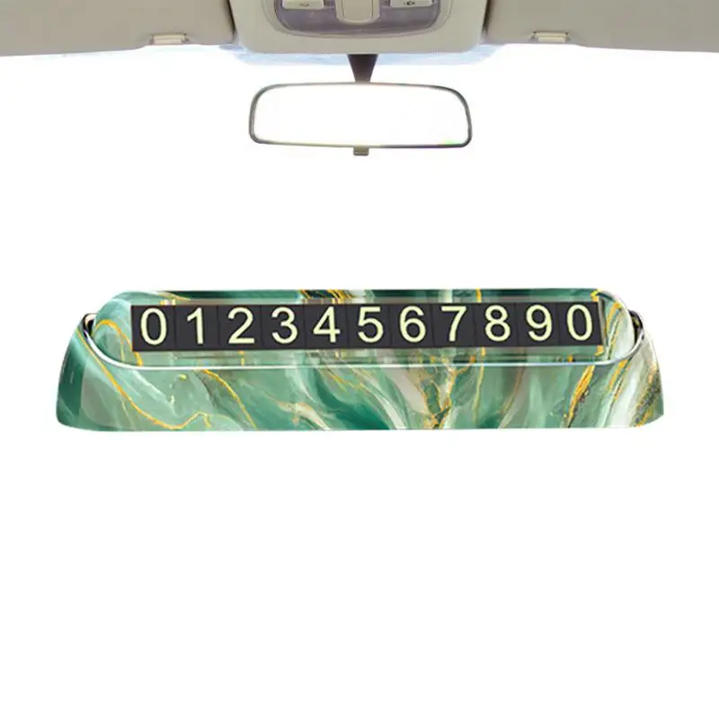 Car Temporary Parking Number Plate Luminous Automobile Stop Parking Number Sign Telephone Number Plate Car Interior Accessories