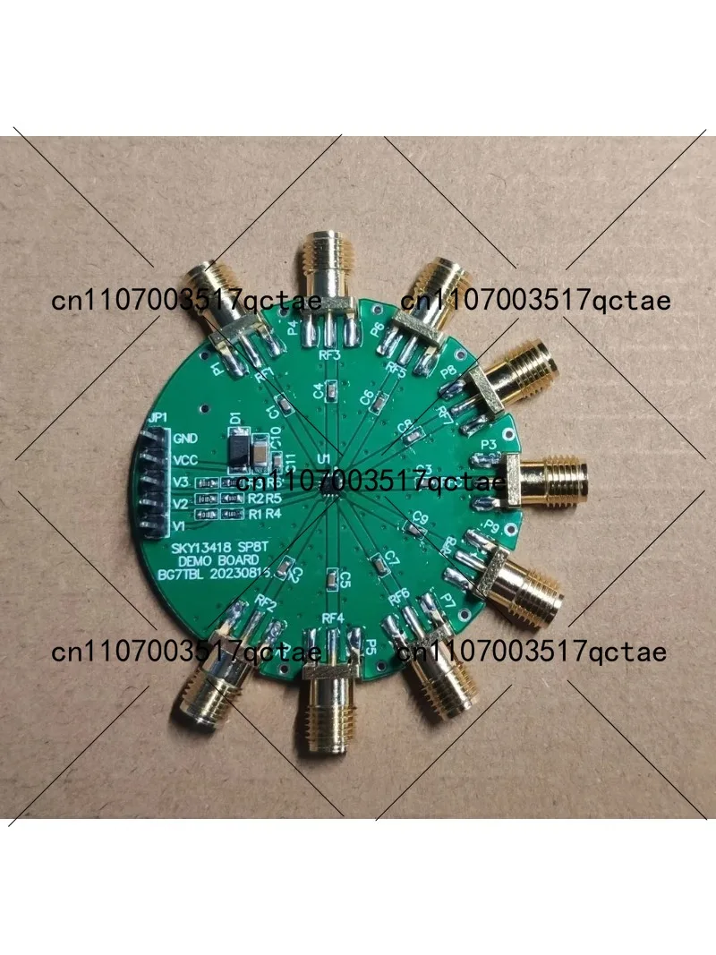 10K-6G SP8T Switch RF Microwave Module Single Pole Eight Throw 1 out of 8 0.1G Test Board for Microwave Applications
