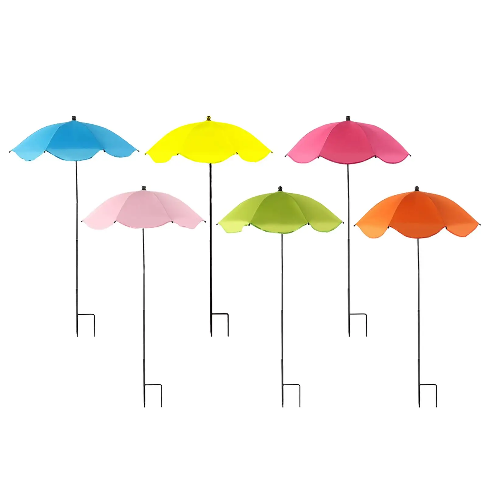 

Plant Umbrella Protection Convenient Weatherproof with Metal Stake Sunshade Cloth Cover Garden Umbrella Shade for Potted Plants