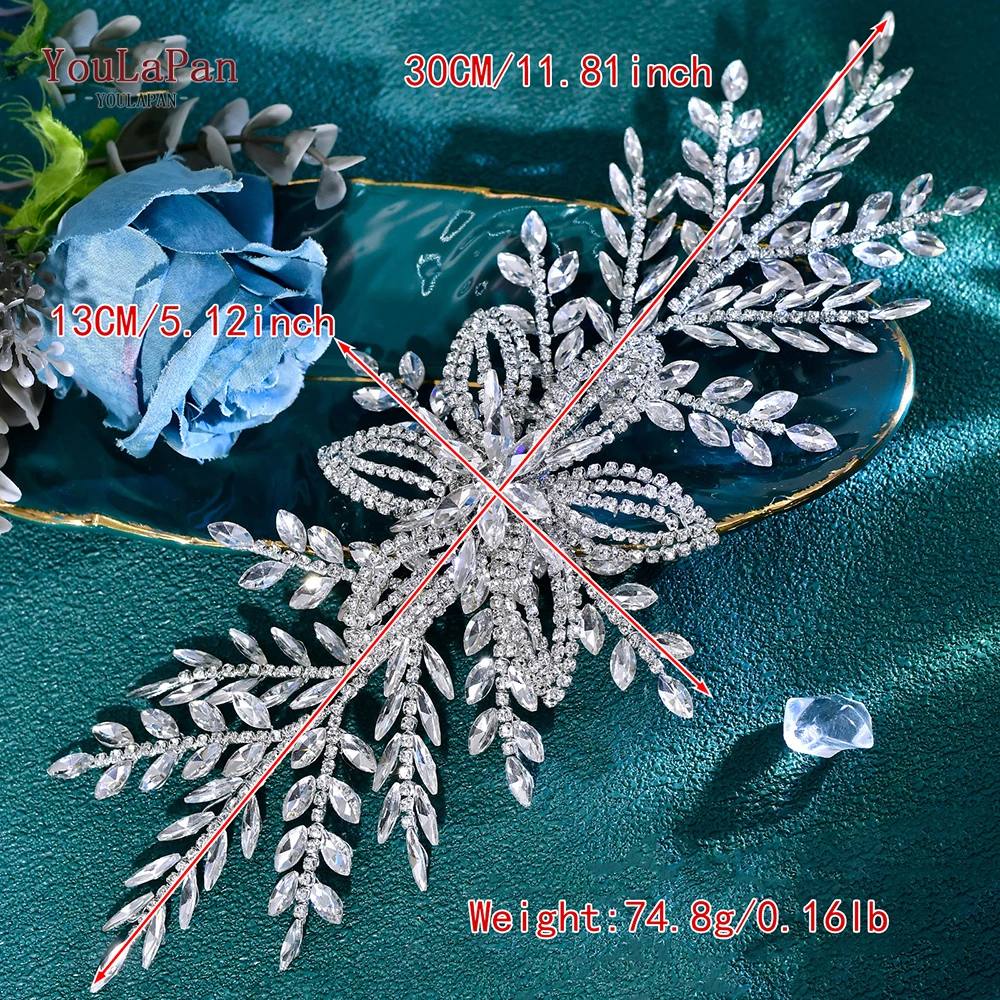 YouLaPan Hochzeit Strass Kopfschmuck Braut Kopfbedeckung Mode Haarschmuck Frau Kopfschmuck Glänzende Braut Haarschmuck HP895