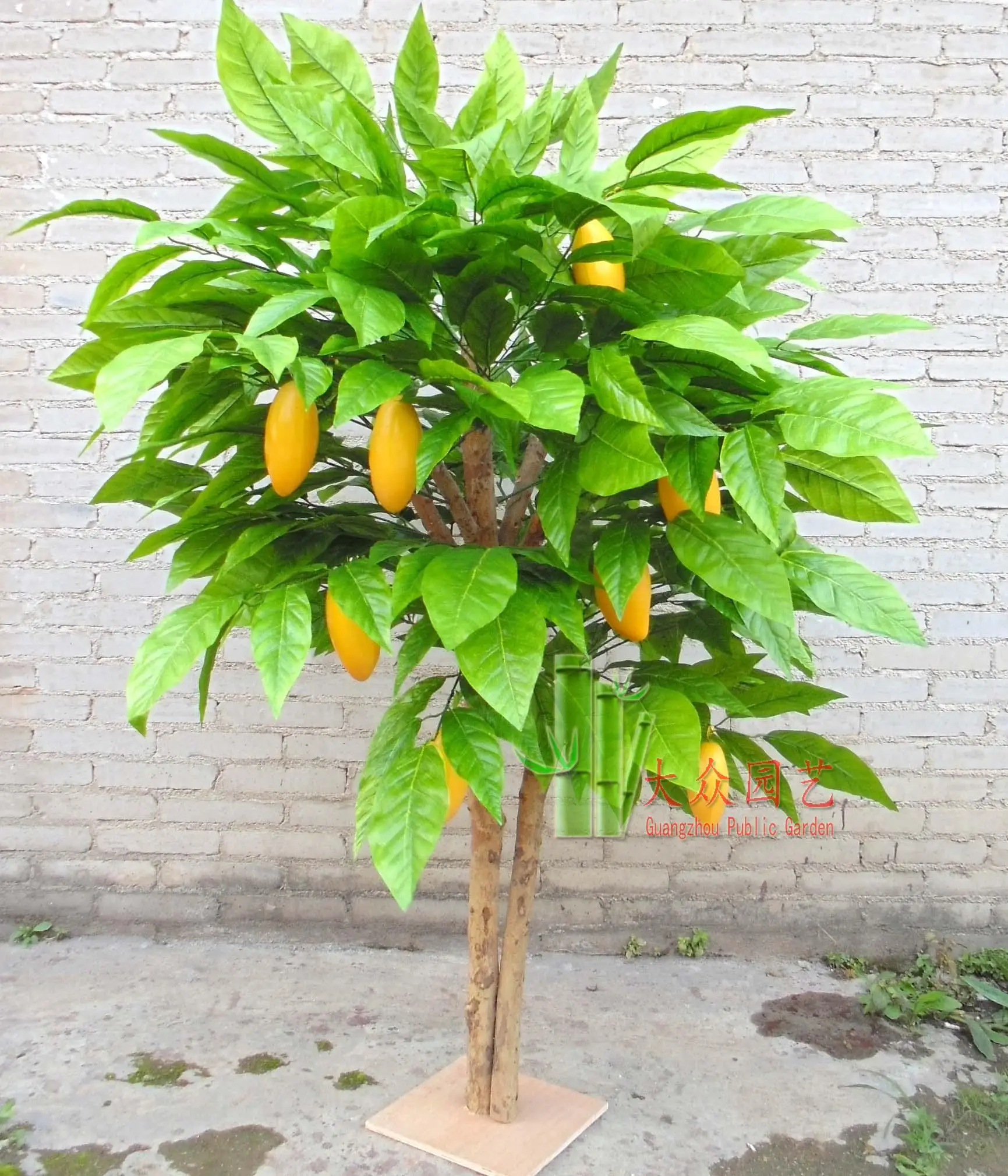 Simulation mango tree fake mango tree fruit stall supermarket fruit stack head booth decorative fruit tree fake green plant