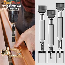 Hinge Drill Bits Woodworking Reaming Cabinet Tool 1/4 5mm Self Centering Doorhinge With Pin Jig Twist Template Shelving Project