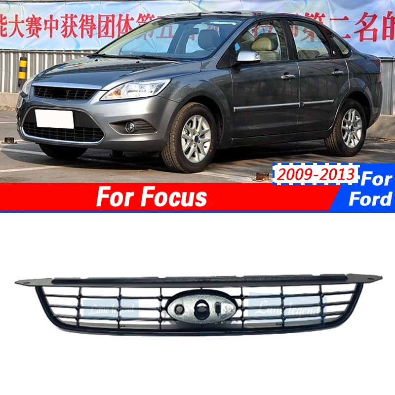 High Quality Front Grille Ventilation Net Front Bumper Grille Car Accessories Black Front Grille For Ford Focus 2009-2013