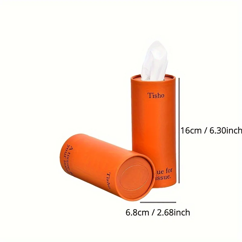 2PCS Car Tissue Holder - Fits Perfectly in Cup Holder, Includes Travel Size Facial Tissues, Convenient Round Container - view 4