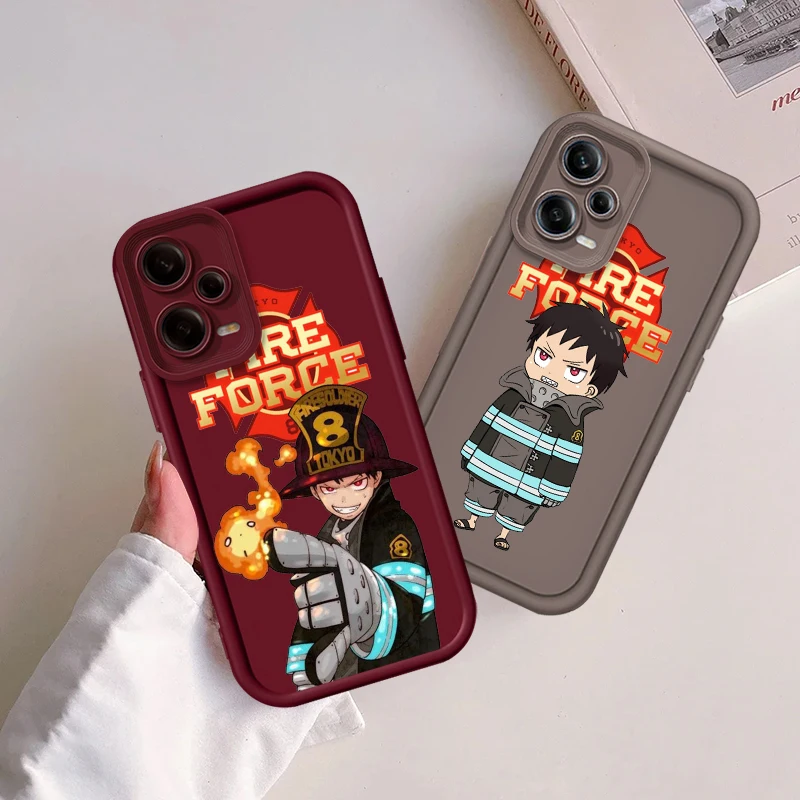 F-Fire Force Cool Anime Eye Ladder For Xiaomi Redmi Note 13 12 12C 11 11S 10 10C 10A 9C 9A Pro 5G TPU Phone Case