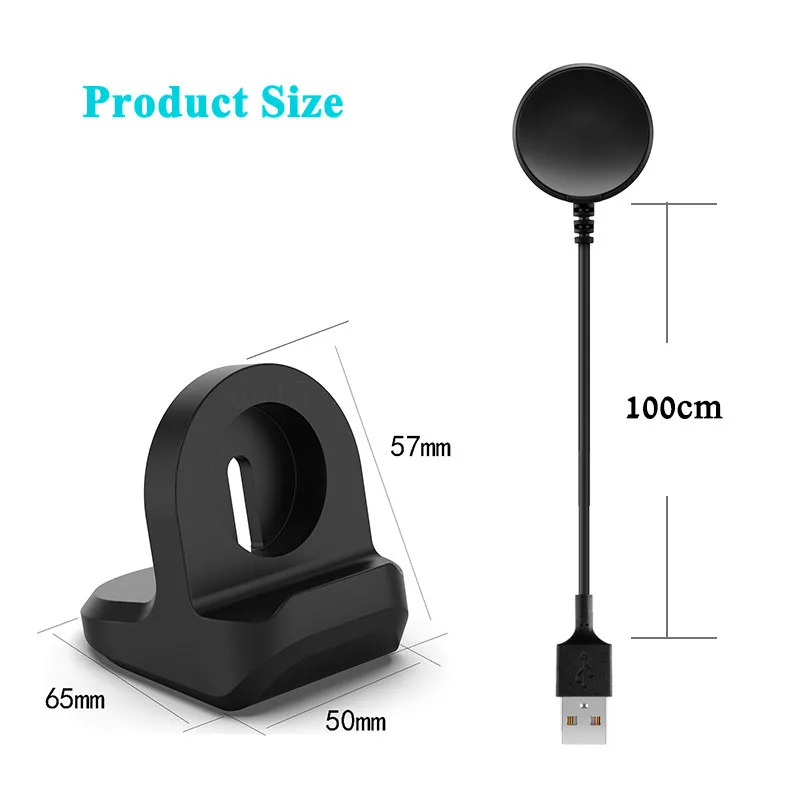 Charger Cable For Samsung Galaxy Watch 5 Pro 4 3 Universal Smart Watch Fast Charging Cable With Dock Holder Stand Non-slip Base