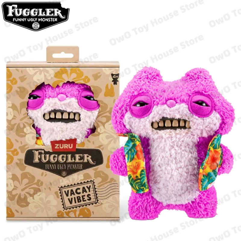 

Original Fuggler Plush Toys Funny Ugly Teeth Monster Beach Resort Series Plushies Squirm Crazy Rabbit Stuffed Peluche Doll Gifts