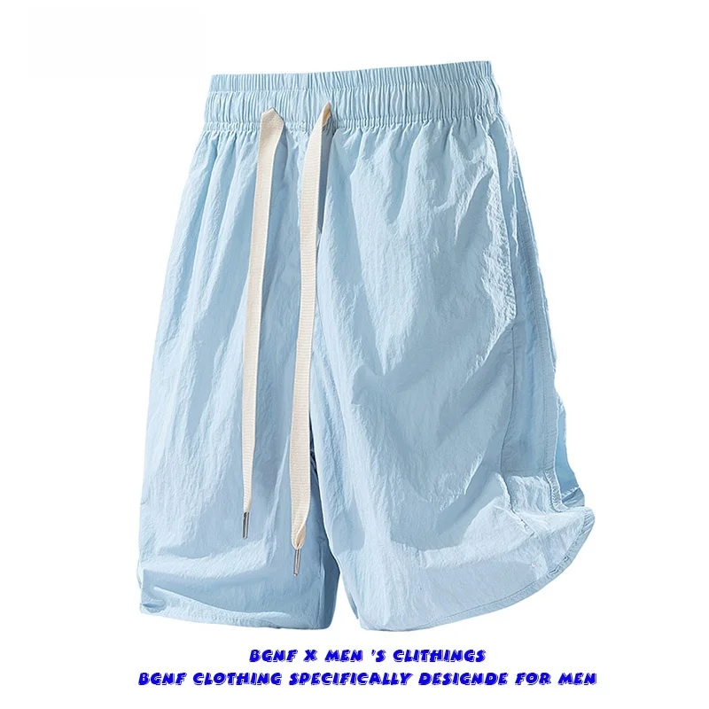 

Light Blue Qui Dry Sweat Absorbent Outdoor Sports orts Men's Summer Ice Sensation Lightweight Breathable Casual Fi...