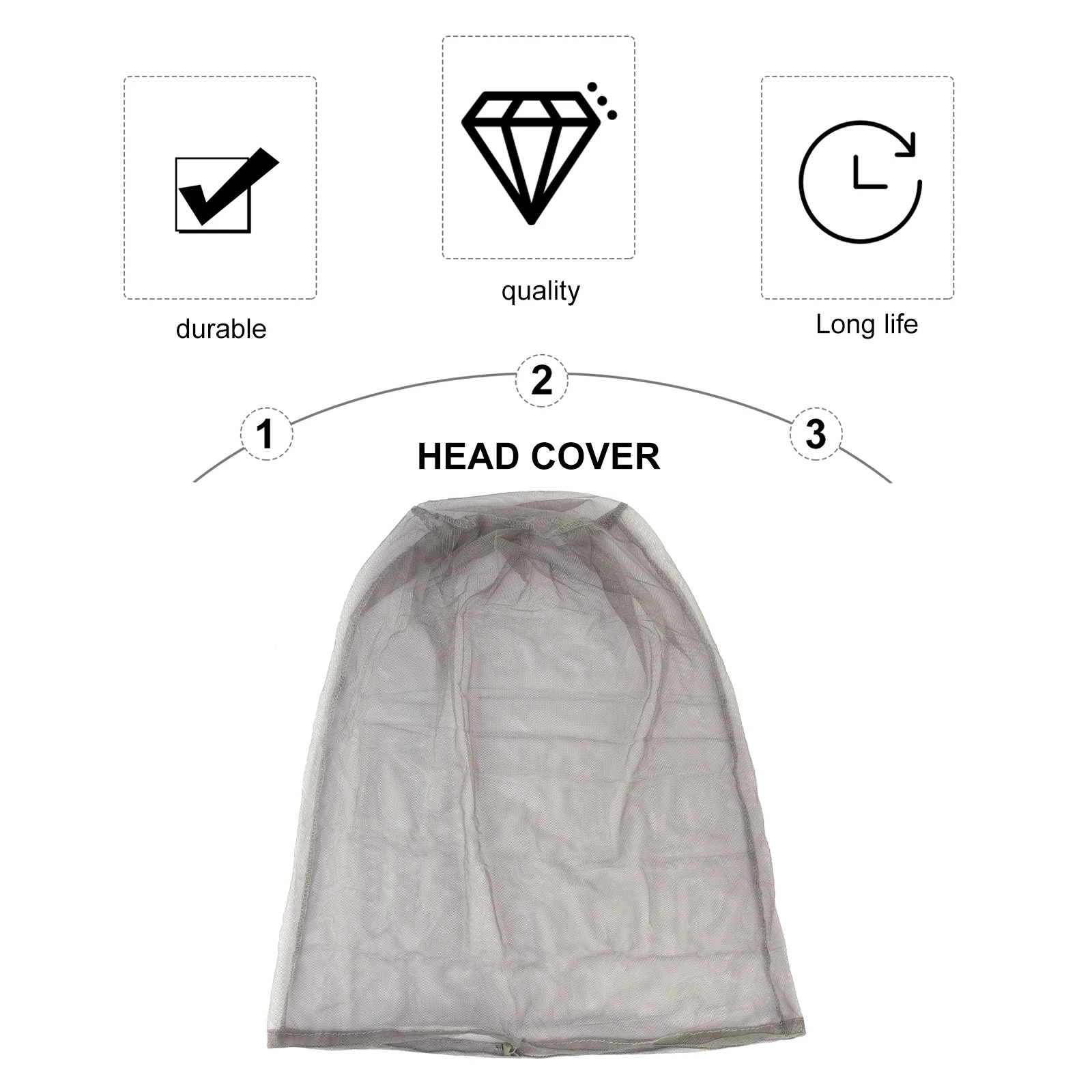 

Mesh Head Cover Mosquito Net Veil Hat Protective Cap Beekeeping Outdoor Polyester Wide Brim Foldable Travel Hunting Gardening