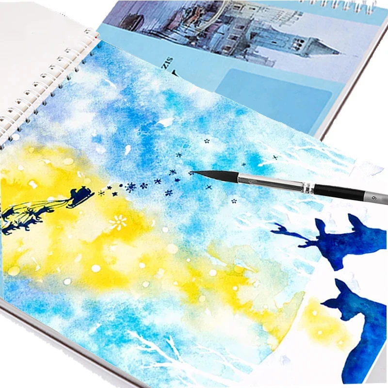 Watercolor Sketchbook 24 Sheets Water Color Drawing Paper Book Students draw paper Art Supplies For Artist