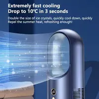 Ventilateur sans pales électrique Midea, ventilateur de refroidissement USB, mini climatiseur 6 vitesses, ventilateur portable de bureau sans pales, humidificateur 4