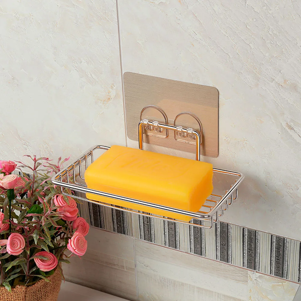 

Soap Holder Stainless Steel Basket Corrosion Resistant Multi Purpose Wall Mount Easy Installation Draining Design Kitchen