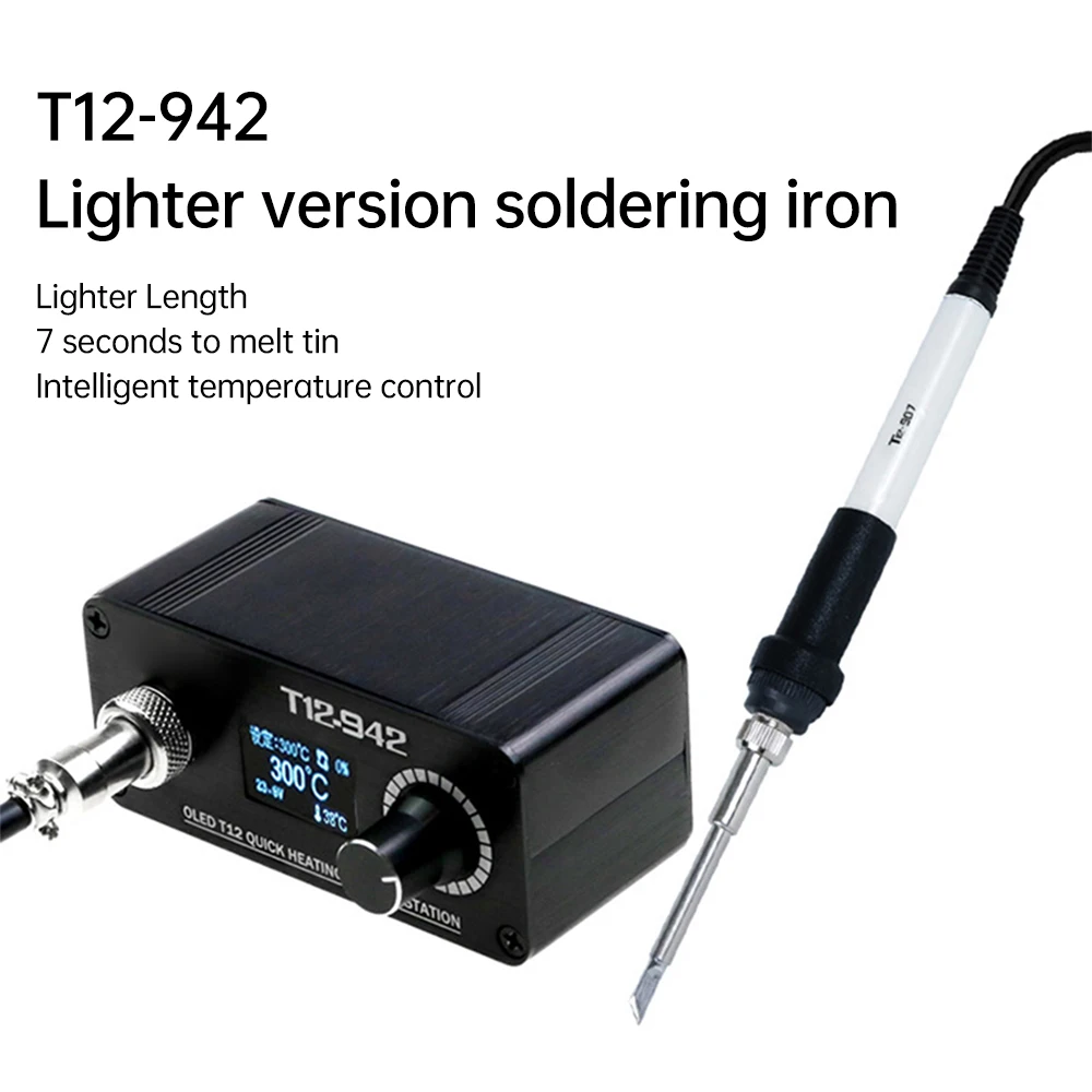 

T12-942 75W OLED MINI Soldering Station Digital Electronic Welding iron DC12-24V Version Portable T12-K Tip Without Power Supply