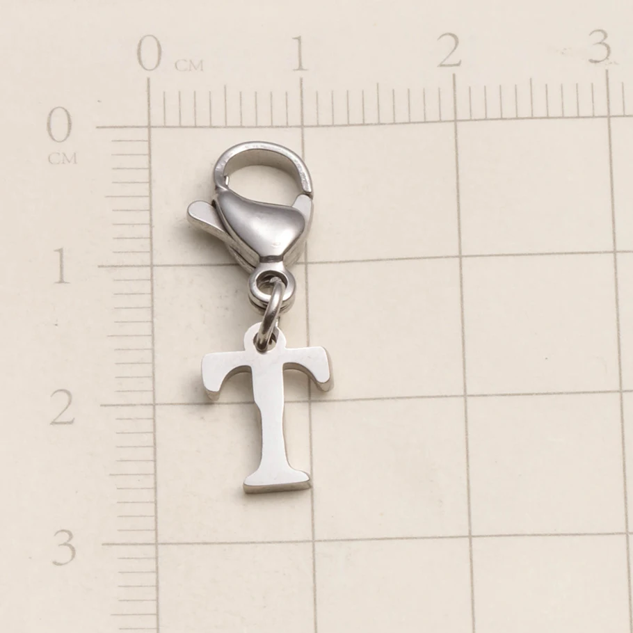 A-Z Alphabet-Schlüsselanhänger mit Karabinerverschluss, Edelstahl-Initialen-Anhänger, Schmuck für DIY-Rucksack, Handtasche, Personalisierte Geschenke – Detail 22
