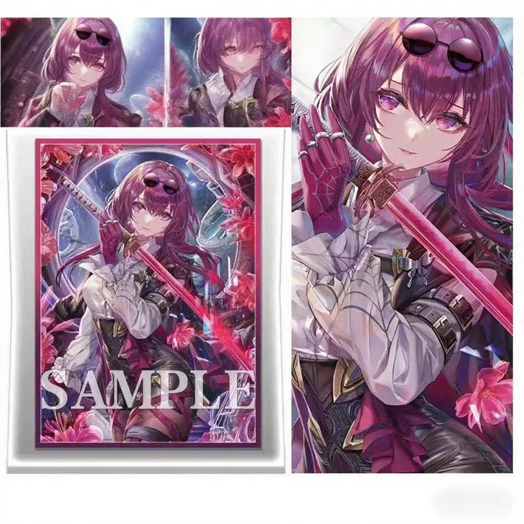 

60PCS Anime Game Honkai: Star Rail Kafka Card Sleeves PTCG Trading Card Laser Shine Protective Cover 67X92MM Gifts