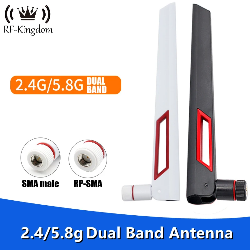 12 dBi dwuzakresowe WiFi antena 2.4G 5G 5.8GHz SMA męski/RP-SMA męski uniwersalny wzmacniacz antenowy WLAN wzmacniacz sygnału routera