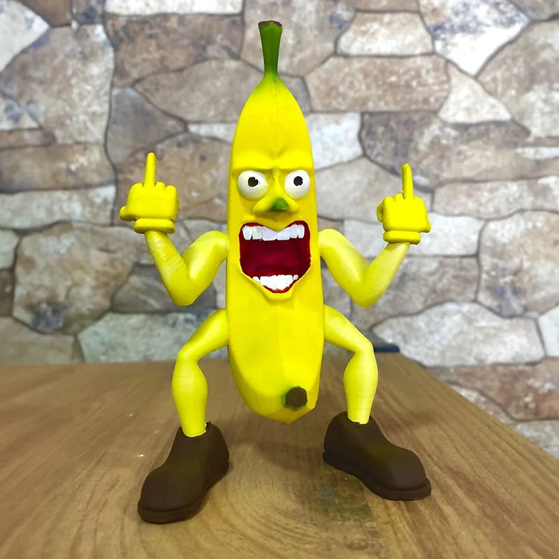 New Funny Cute Banana Man Resin Decorative Ornament Creative Spoofing Banana Man Crafts Ornament Resin Statue Home Decor