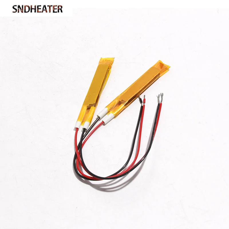 SNDHEATER PTC Heater Element 35x8x3mm Heating Chip 12V 1-6W PTC Constant Temperature 60Degree with Insulation Film 2pcs/lot