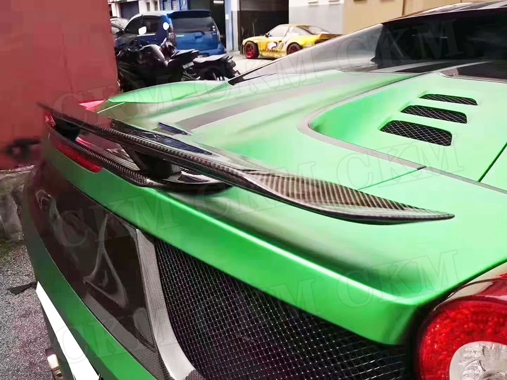 سبويلر شفة صندوق السيارة الخلفي من ألياف الكربون لسيارة فيراري 458 إيطاليا سبايدر بيس كوبيه قابل للتحويل 2011-2013