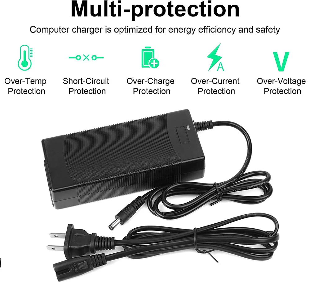 67.2V 2A / 60V 5A AC Adapter Power Supply Lithium Battery Charger for 16S 60 Volt Lithium Li-ion Batteries Pack with 3 Pin XLR