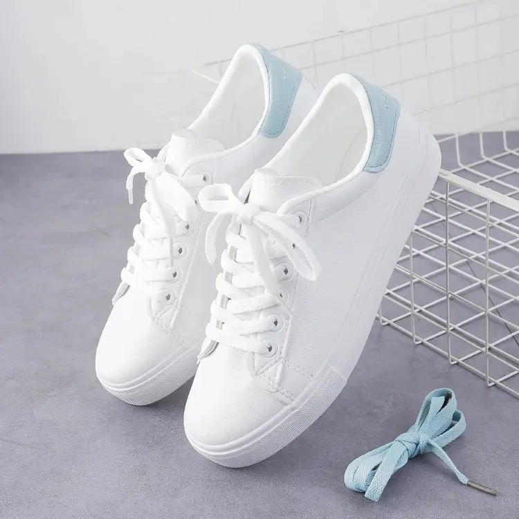 Women\'s Vulcanize Shoes Fashion Shoes  Spring New Casual Classic Solid Color PU Leather Shoes Women Casual White Shoes Sneakers